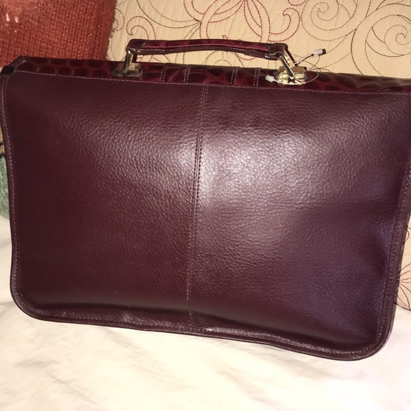 New old stock leather and moc croc briefcase - Picture 2 of 7